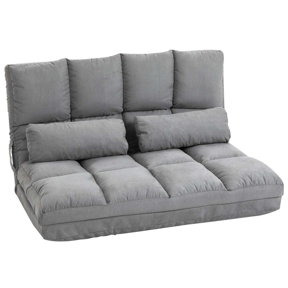 Vloerstoel vloerfauteuil met ligfunctie, verstelbare rugleuning, zitkussen, relaxfauteuil voor tv-kijken, lezen