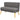 Sofa retrodesign 2-zitsbank, houten poten, 117 cm x 56,5 cm x 77 cm, donkergrijs