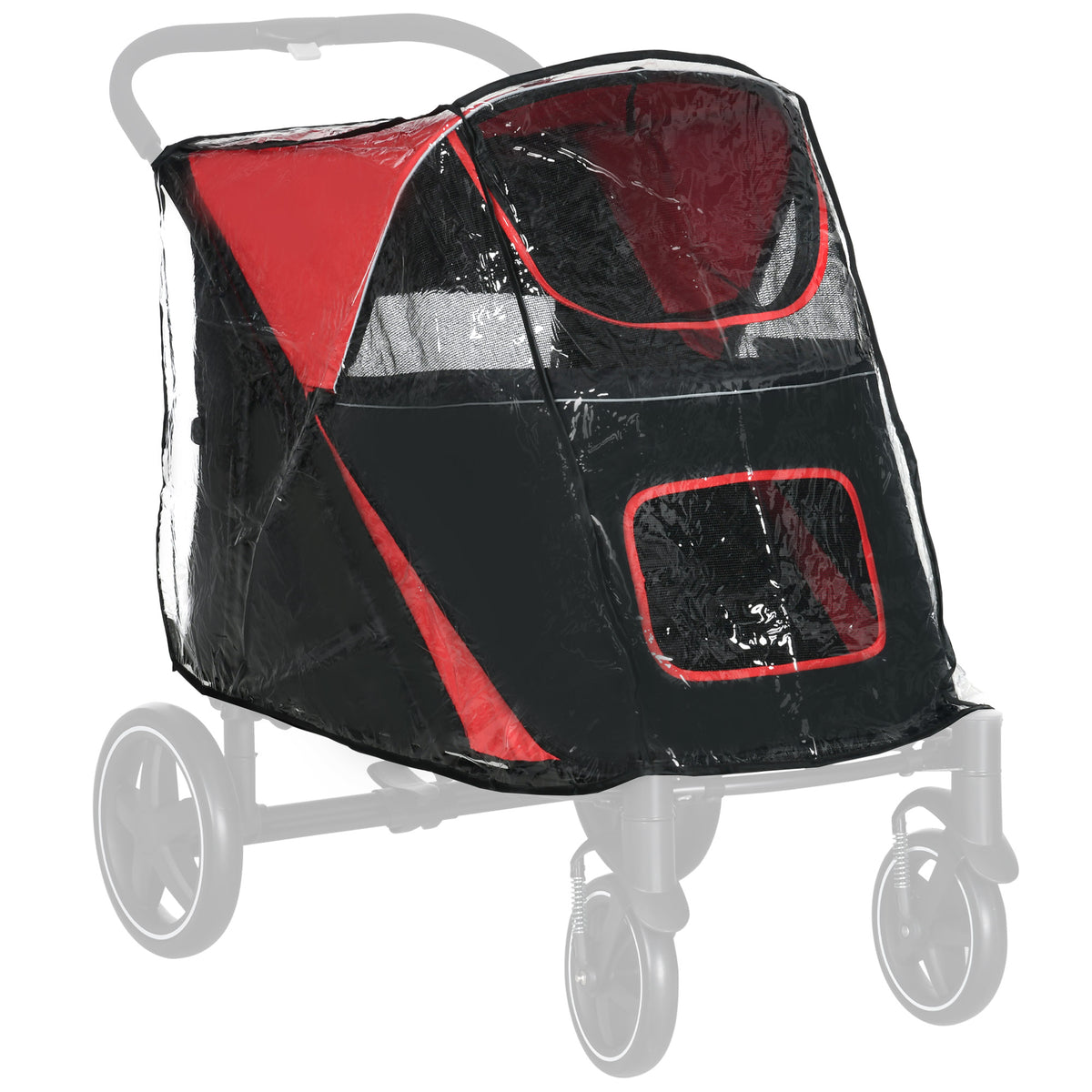 Regenhoes voor hondenbuggy Regenbescherming voor hondenbuggy Regenkap met instap aan de achterzijde