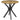 Keukentafel voor 2 personen, rond, gepoedercoat stalen frame, Ø78 cm, rustiek bruin