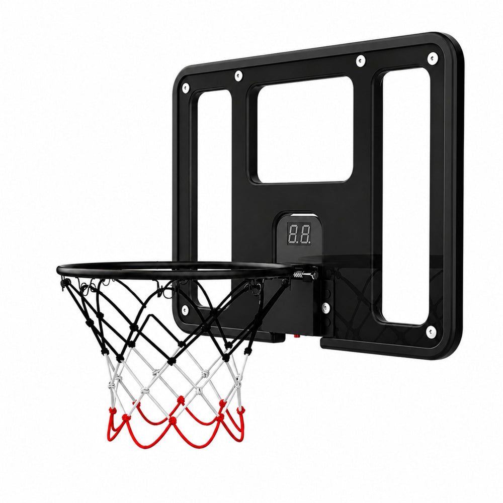 Hangende basketbalring met achterbord, puntenteller, verlichting en geluidseffecten (2)