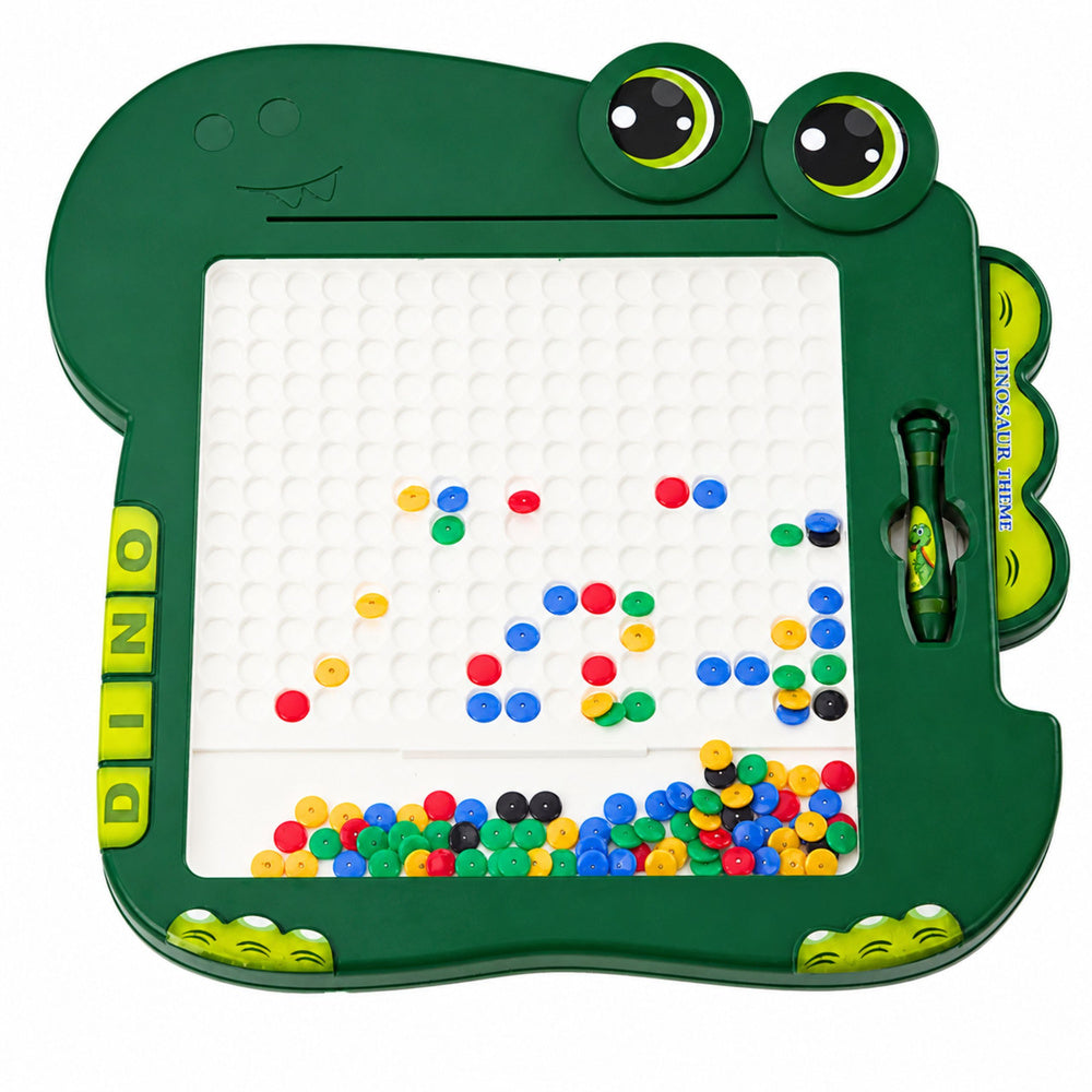 Educatief magneetbord dinosaurus padpuzzel groen (2)