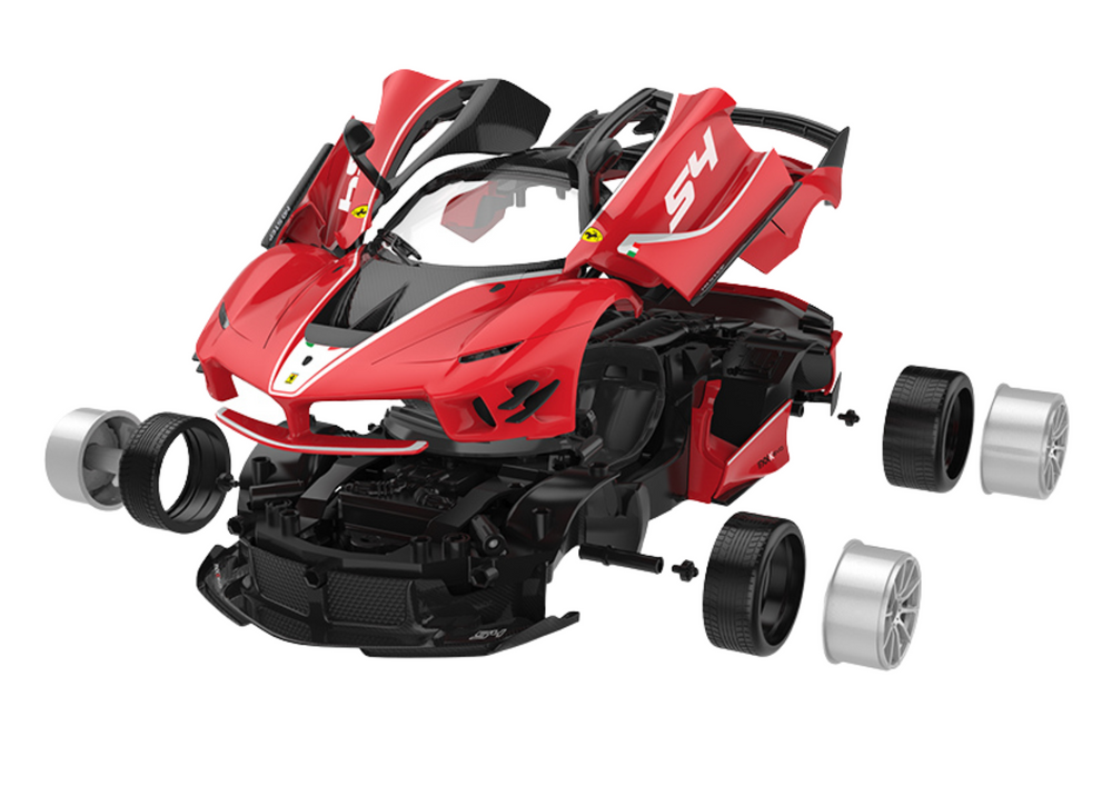 Bouwstenen auto RC Rastar 1:18 Ferrari FXXK EVO Rood 88 onderdelen (2)