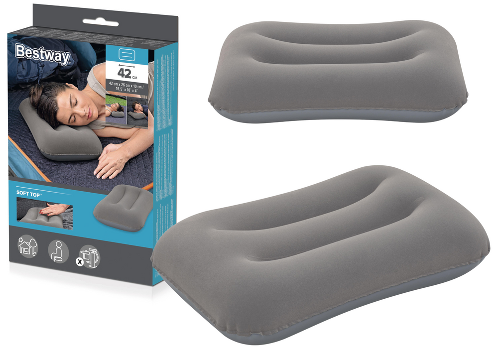 Bestway opblaasbaar velours kussen 67121