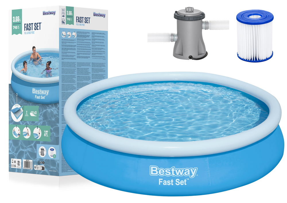 Opblaasbaar zwembad 366 x 76 cm Bestway 57274