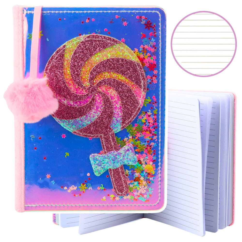 Notitieboek, notitieboek, gelinieerd, lollyconfetti, holografisch, A5, 80 vellen