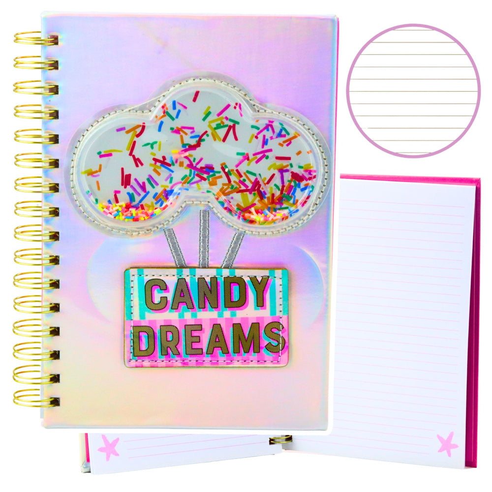 Candy Dreams holografisch notitieboek, gelinieerd, A5, 90 vel
