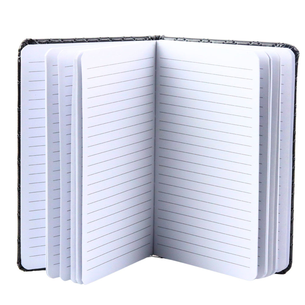 Gelinieerd notitieboek glitter patches zwart B6 80 vel (2)