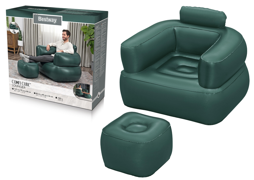Bestway 75137 opblaasbare donkere stoel