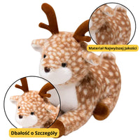 Pluche mascotte knuffeldier hert bruin gevlekt 23cm