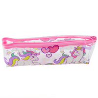 Etui voor meisjes, transparant, transparante eenhoorns (2)