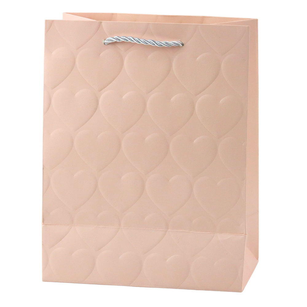 Elegante cadeauzak met reliëfharten, 23 x 18 x 10,5 cm (2)