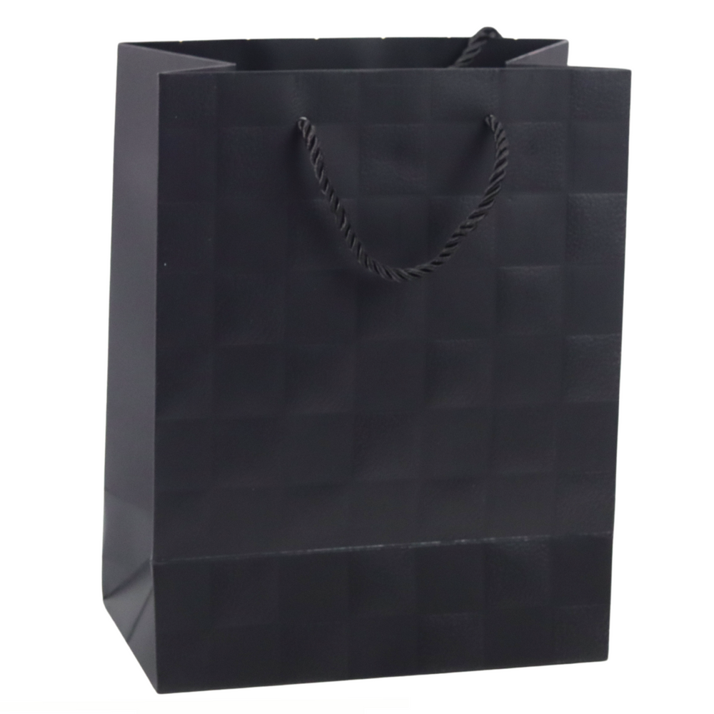 Elegante cadeauzak met reliëfvierkanten, 23 x 18 x 10,5 cm (2)