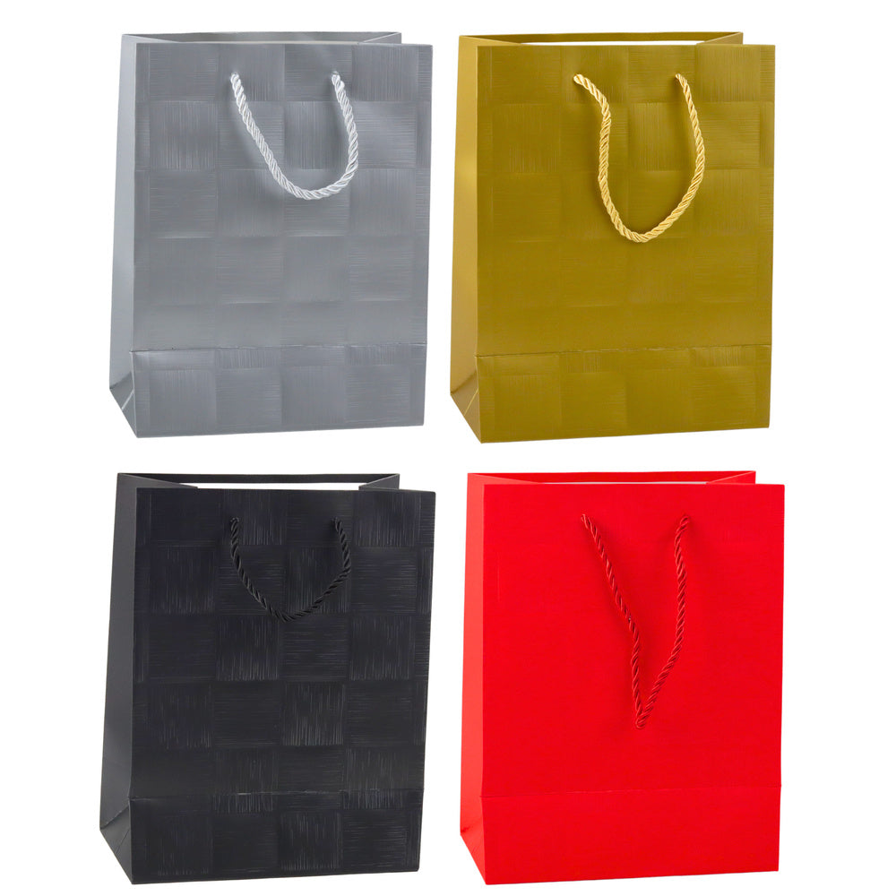 Cadeautasje Gestructureerde vierkanten Elegant 23 x 18 x 10 cm