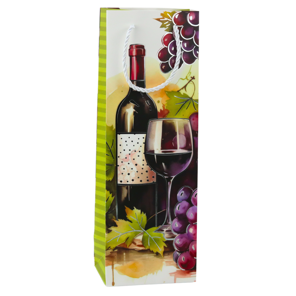 Geschenktas voor wijn- en papieren flessen, 35 x 12 x 9 cm (2)