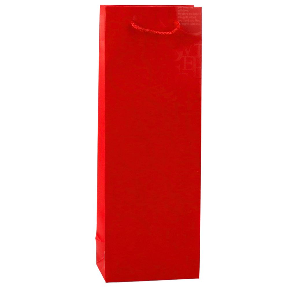 Cadeautas voor een wijnfles, patroon met woorden, 35 x 12 x 9 cm (2)