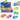 Schoolkantoor Gekleurde gum WB-3486-20 6cm Mix