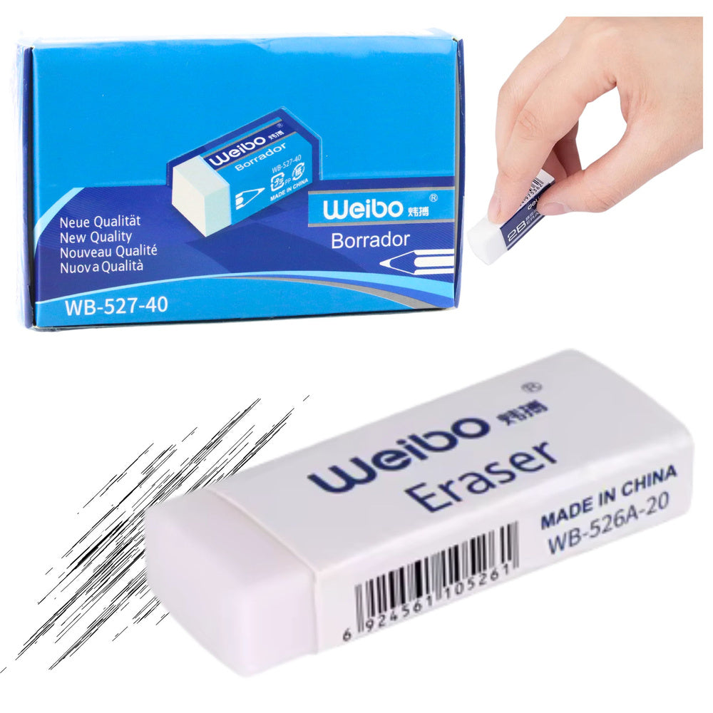 Schoolkantoor-gum wit WB-527-40 3,5 cm