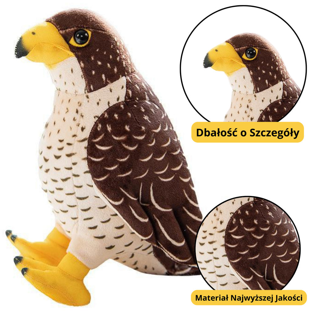 Pluche valk vogel bruin 30cm
