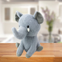 Pluche mascotte knuffeldier grote olifant grijs 36cm (2)