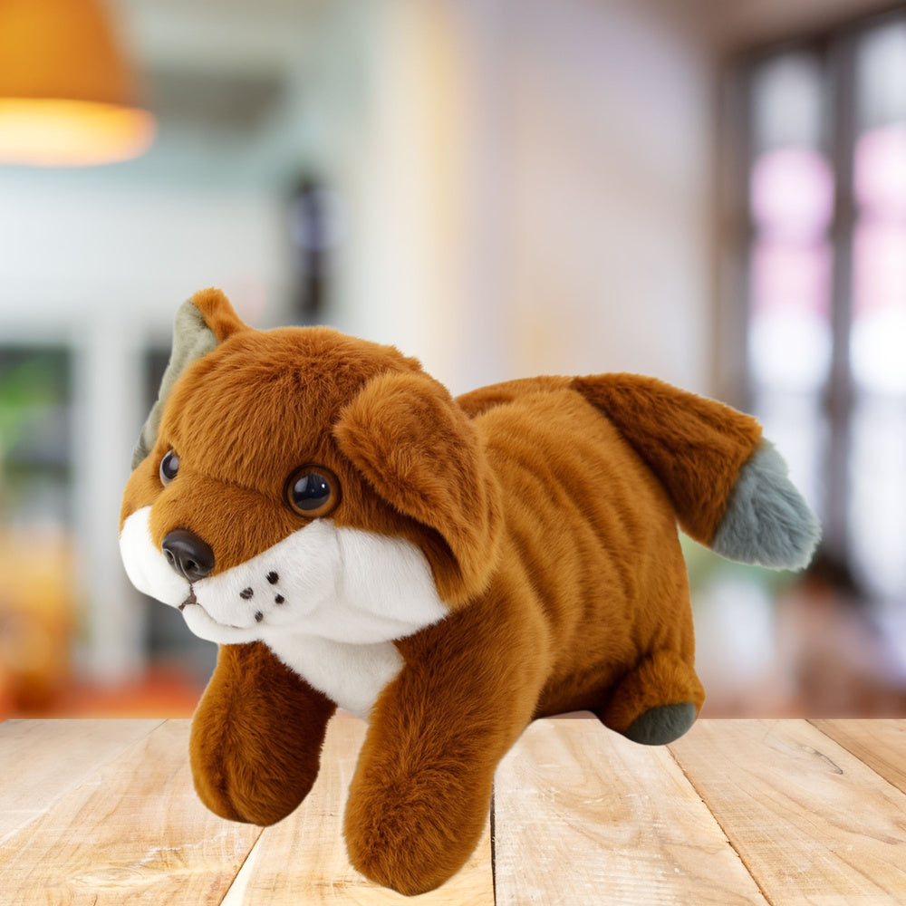 Pluche knuffeldier bruine vos 28cm (2)