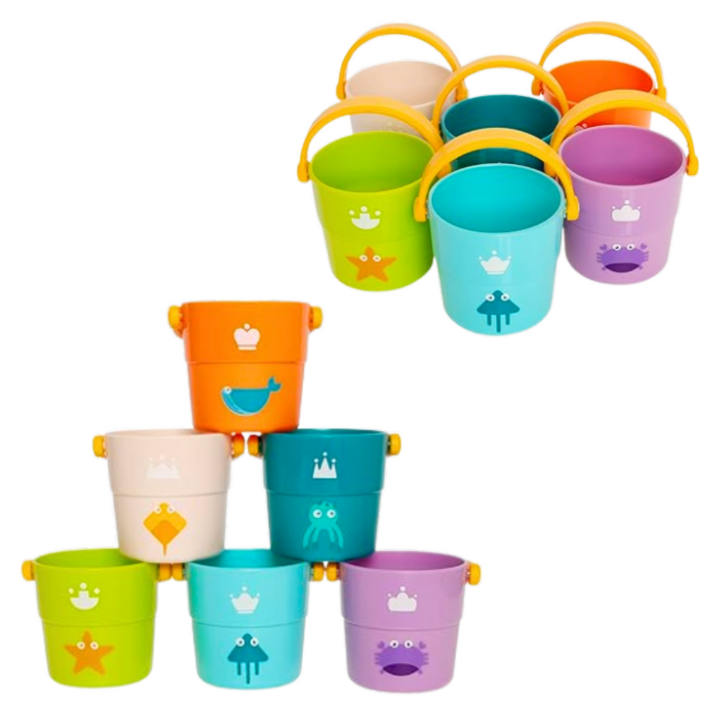 Bademmerset met gaten, gekleurd, 6-delig (2)