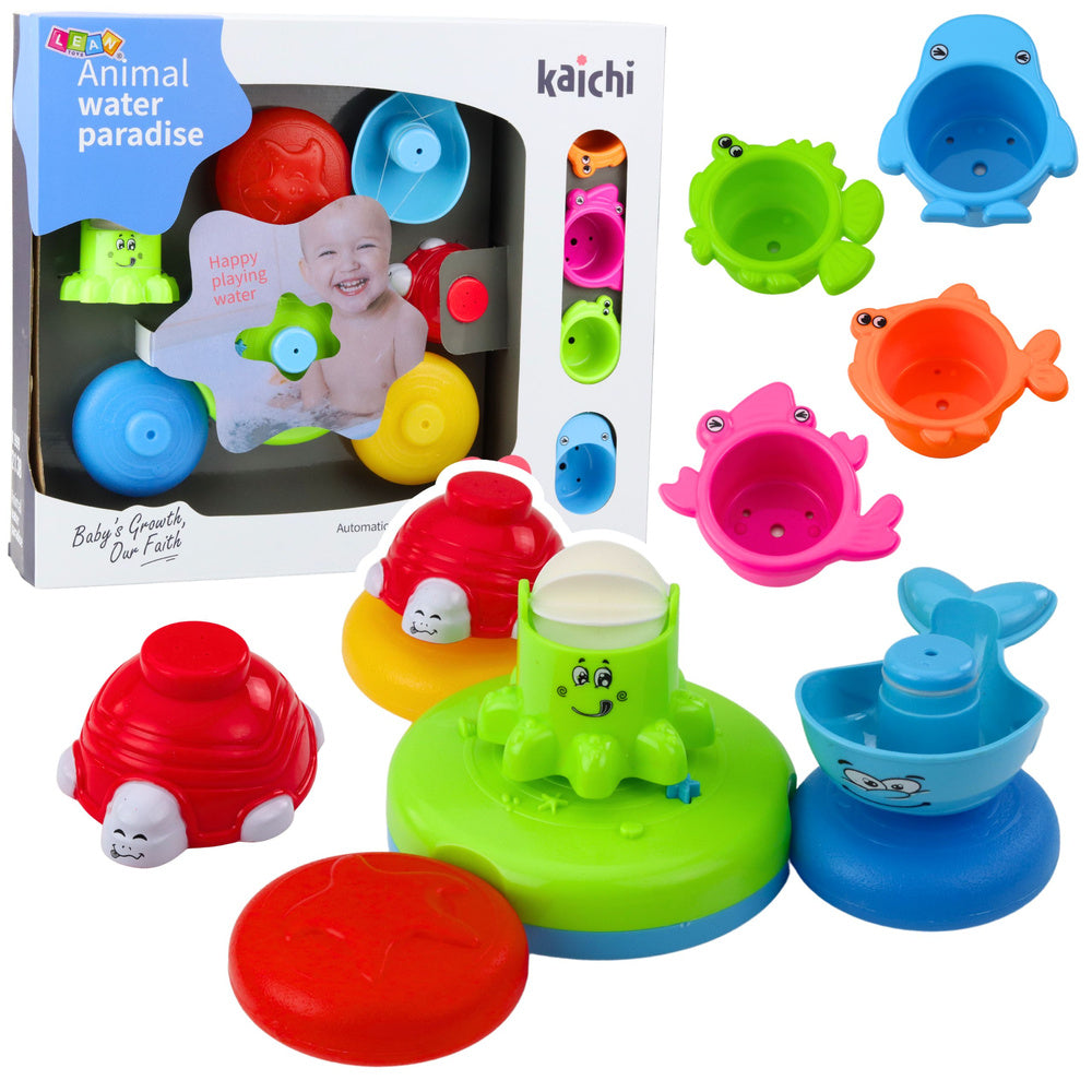 Interactieve badspeelgoedset Fountain Animals Cups
