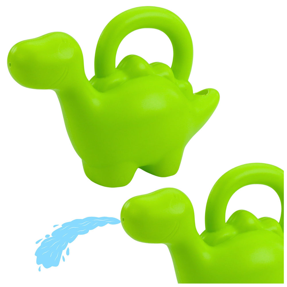 Kleine plastic gieter voor kinderen dinosaurus groen
