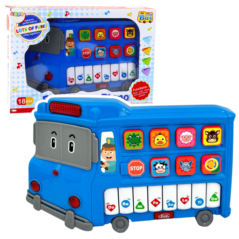 Educatieve e-piano voor peuters Blauwe bus