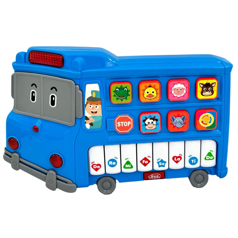 Educatieve e-piano voor peuters Blauwe bus (2)