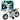 Motocross offroad-rit lichten geluiden wit