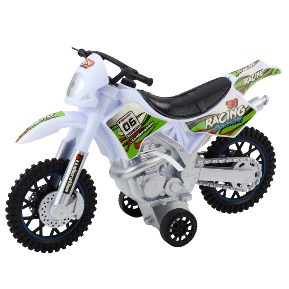 Motocross offroad-rit lichten geluiden wit (2)