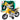 Motocross offroad-rit lichten geluiden geel