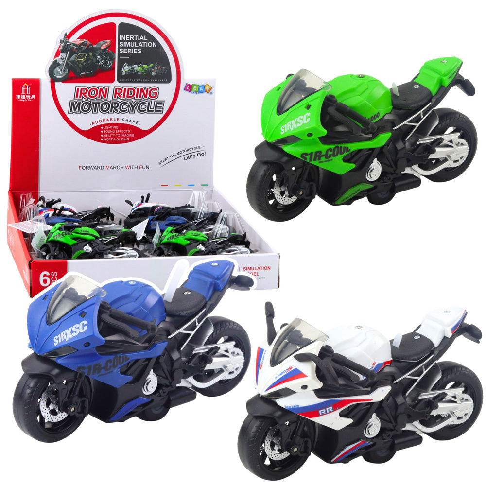 Race-motorfiets met licht- en geluidseffecten
