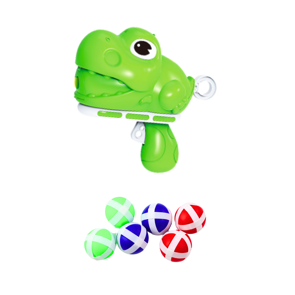Behendigheidsspel doelwitpistool klittenballetjes dinosaurus