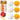 Pingpongballen sport wit oranje 6 stuks