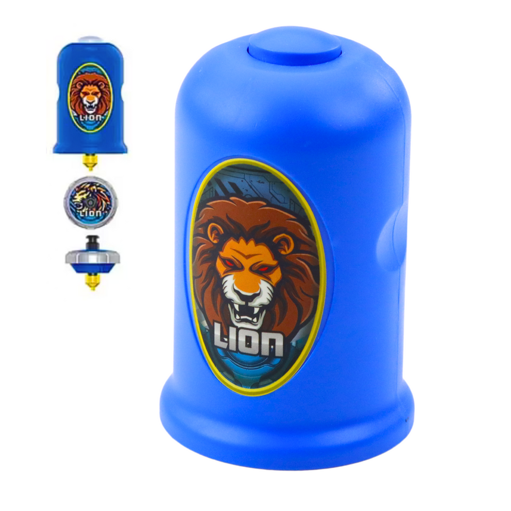 Vliegende schijf leeuw spinner lanceerset blauw (2)