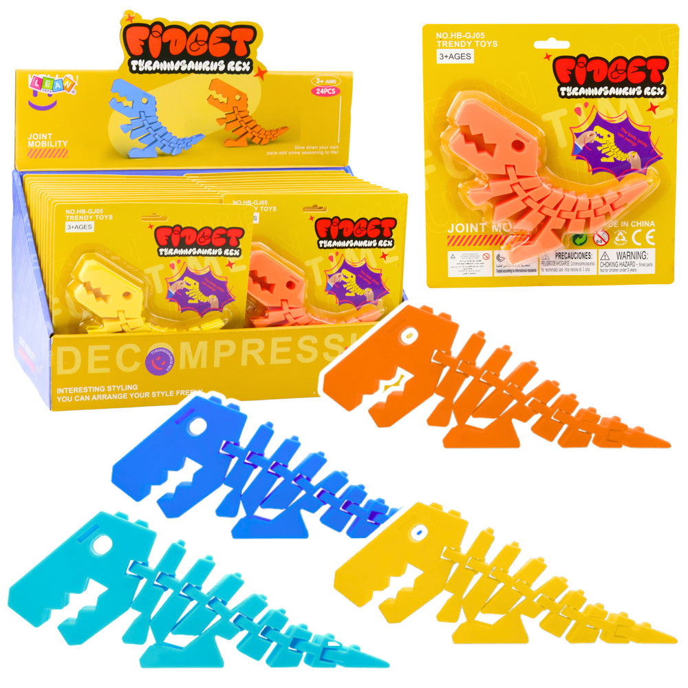 Dinosaurus puzzel fidget 3D-puzzel flexibel buigbaar mix