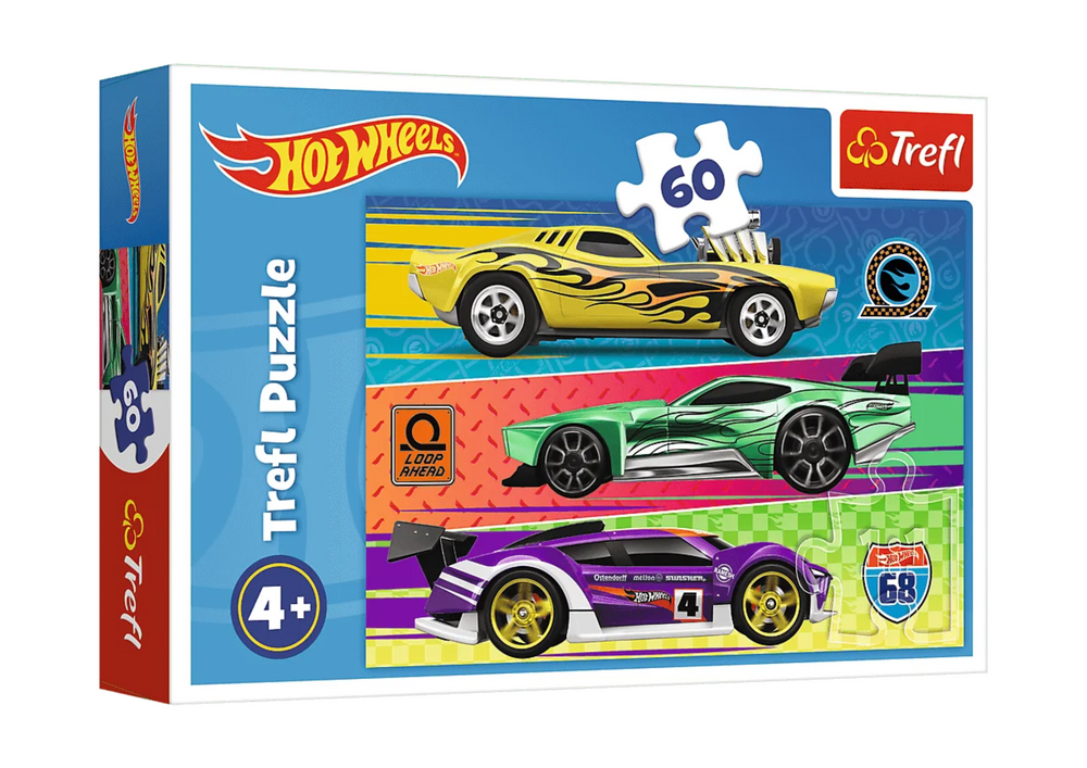 Hot Wheels Puzzel 60 stukjes Trefl-race 17389