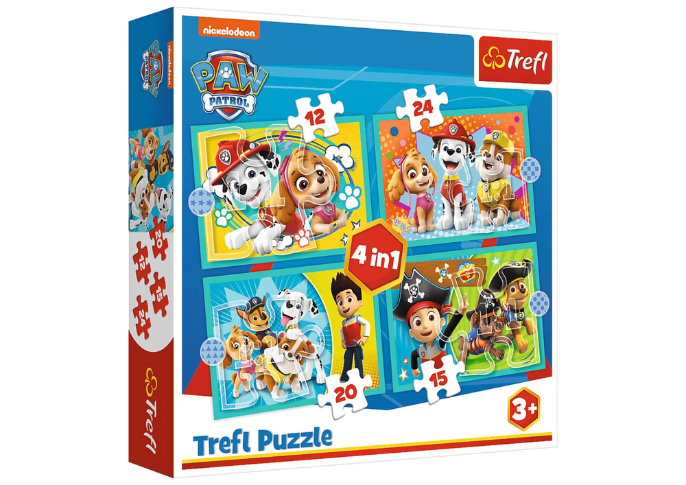 Paw Patrol 4-in-1 puzzel Grappig Paw Patrol team Trefl 34346