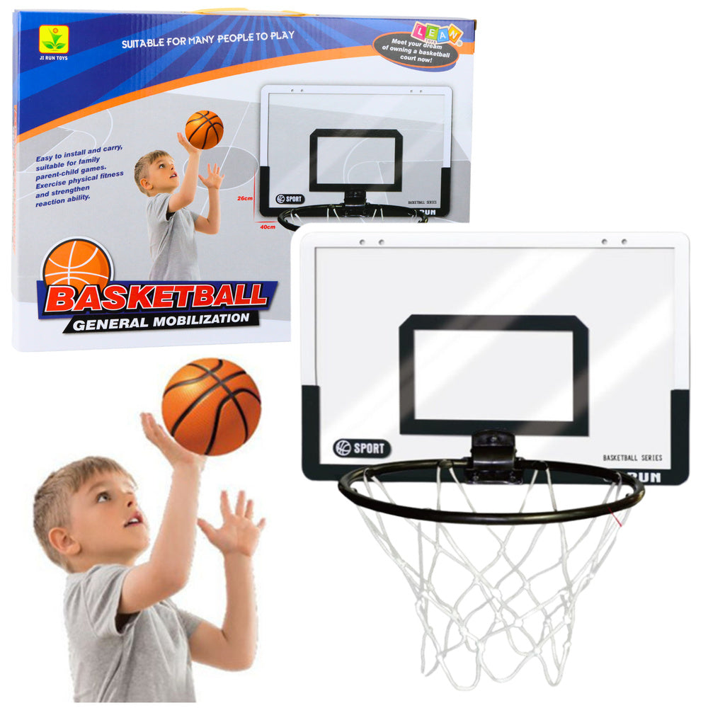 Basketbalset, backboard, bord, ring, balpomp