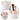 360° draaibare cosmetica-penseelorganizer met 5 vakken, wit