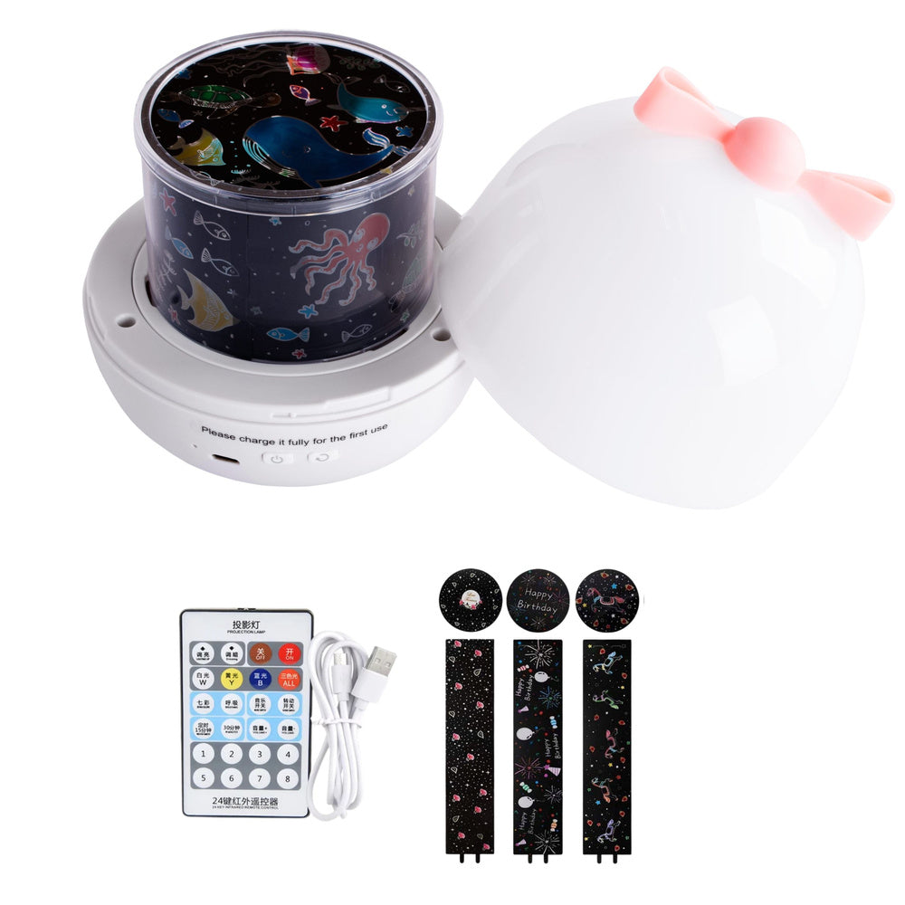 Sterrenprojector voor kinderen, nachtlampje, 6 verwisselbare projecties