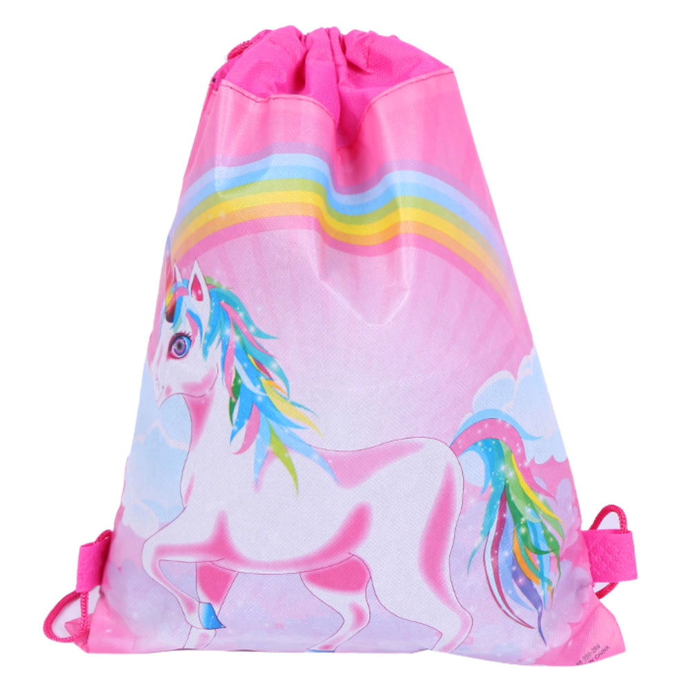 Schoenentas turnpakje regenboog eenhoorn 35x27 cm