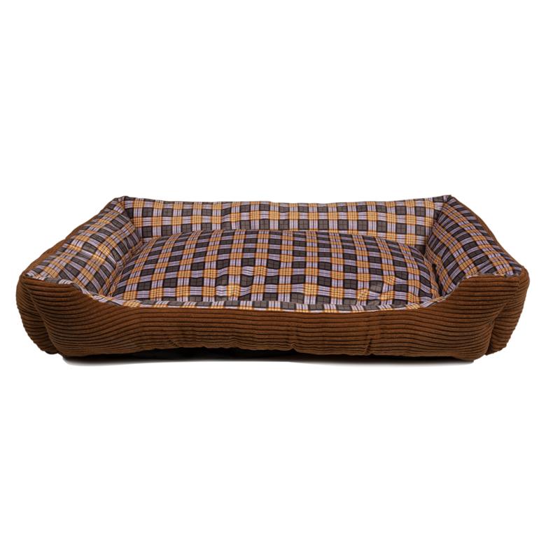 Zachte hondenmand 90 x 70 x 20 cm maat XL (bruin)