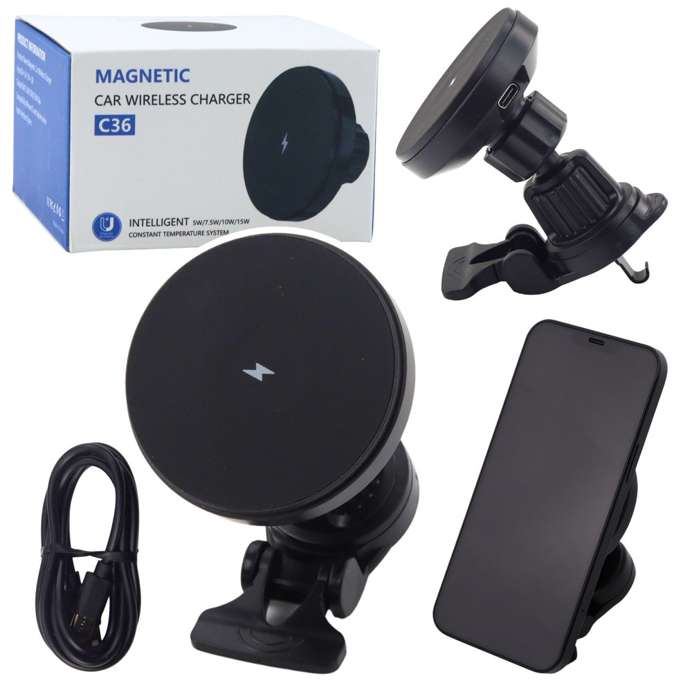 Magnetische autohouder met 15 W-inductielader