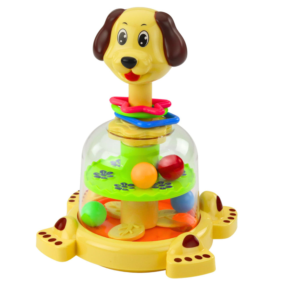 Interactieve tol voor peuters, hond, kleurrijke ballen