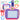 Magneetbord met schuifstempels patroon roze