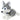 Interactieve pluche husky op batterijen die beweegt en geluid maakt