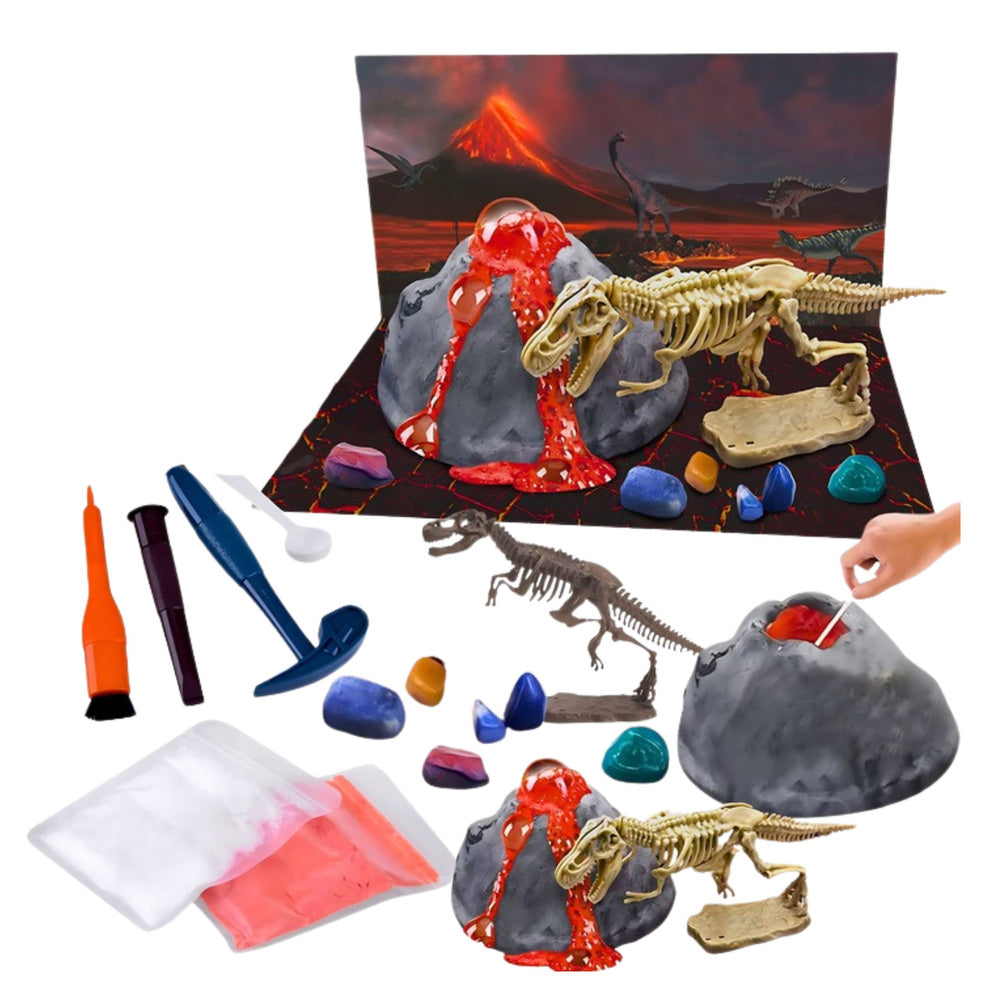 Educatieve set: Vulkanausbarstings-experiment dinosaurus (2)